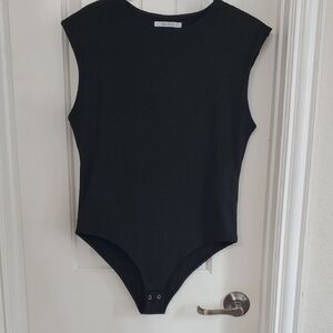 Black Body Suit top by Reoria, size L